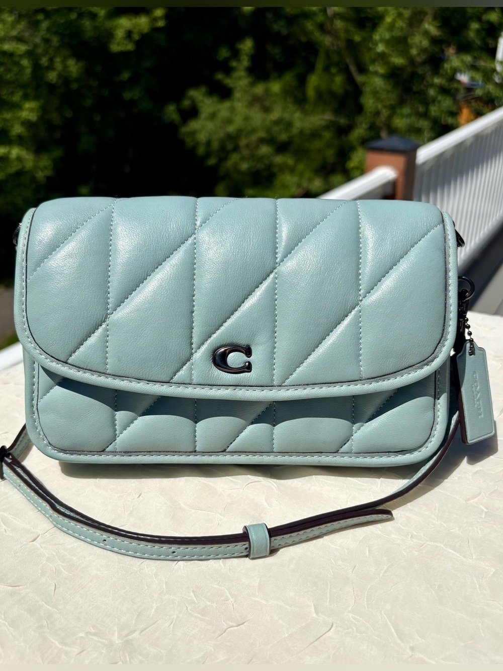COACH Hayden Quilted Crossbody In Aqua C8571